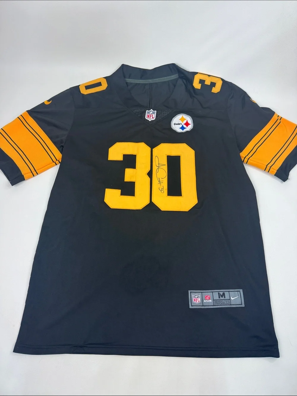 Nike Black Gold Pittsburgh Steelers #30 Football Jersey Conner Signed Size M